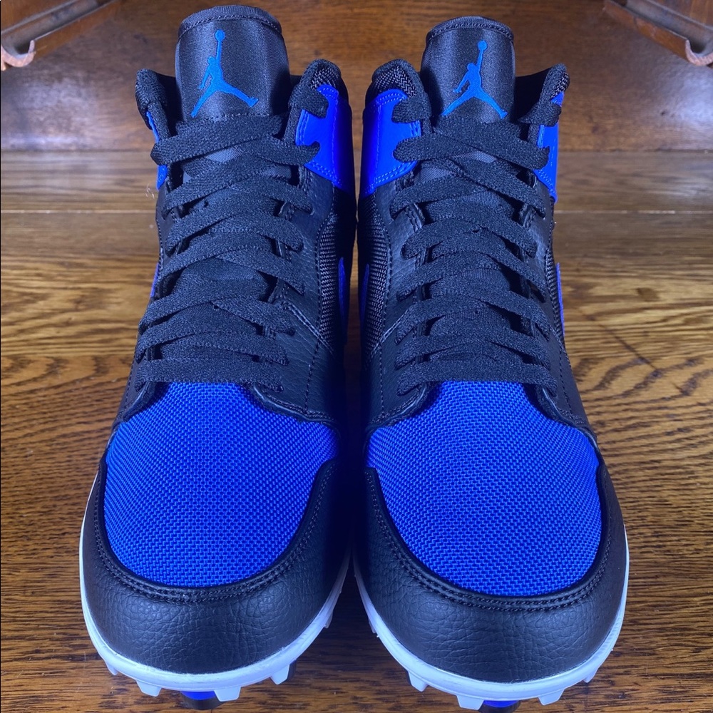 🏈Air Jordan Retro 1 Mid "Royal" Football Cleat - Picture 3 of 5